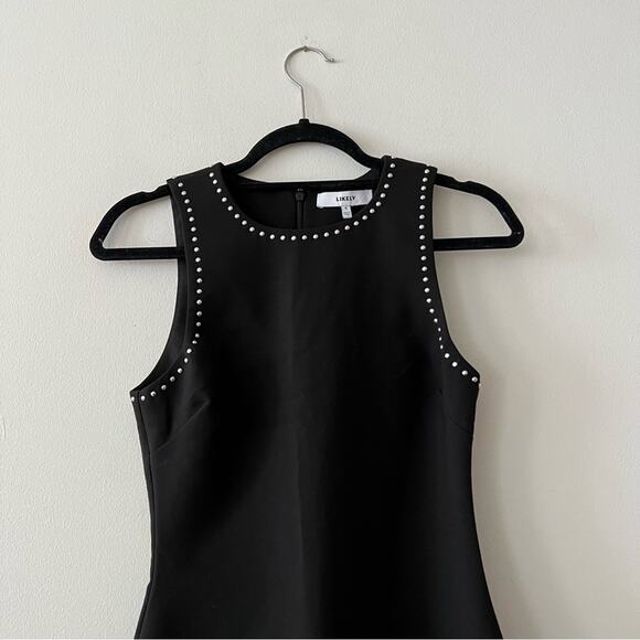 Likely Manhattan Black Studded Sleeveless Mini Dress - Picture 3 of 6
